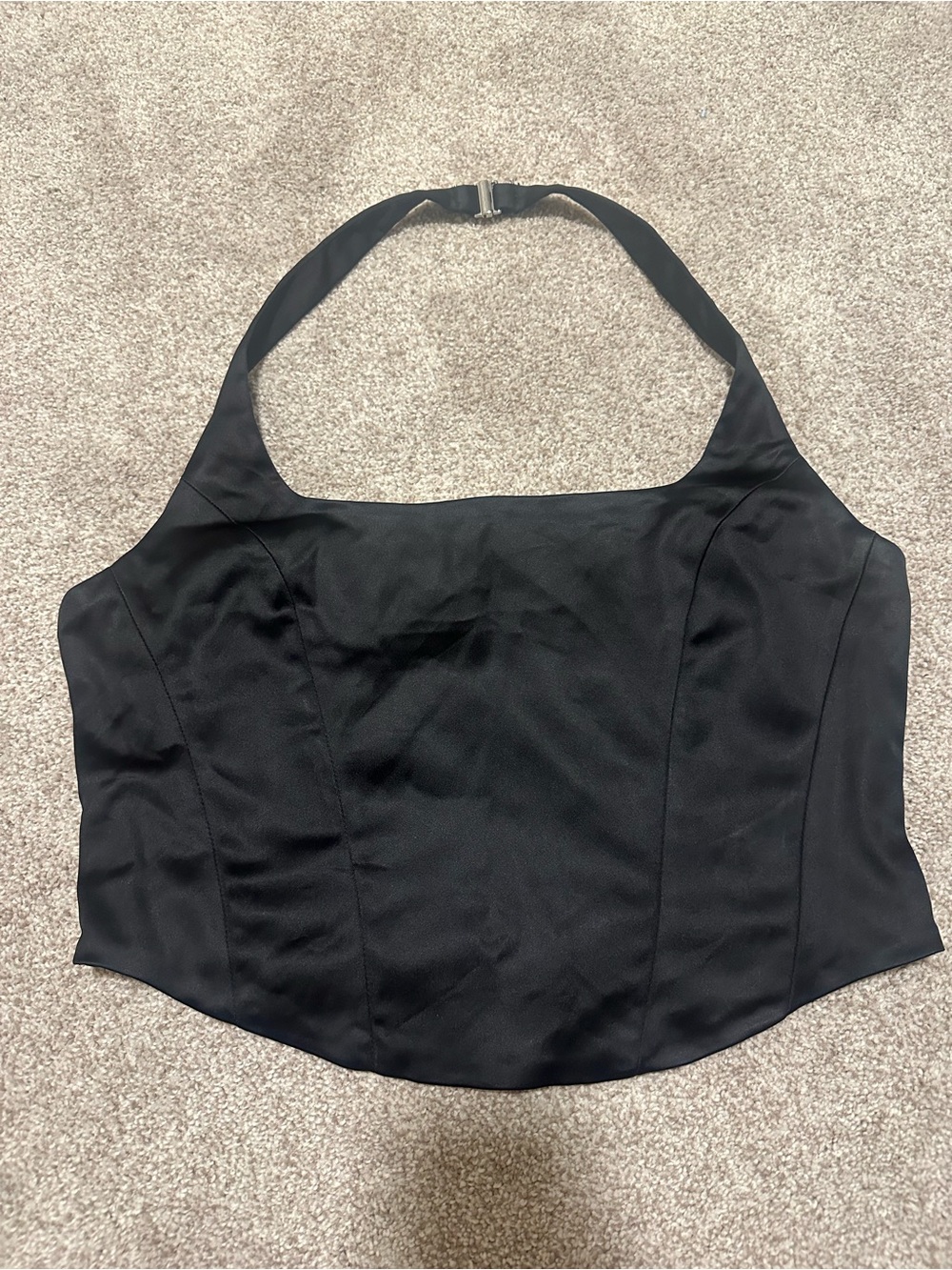 Wilfred Black Halter-Style Crop Camisole